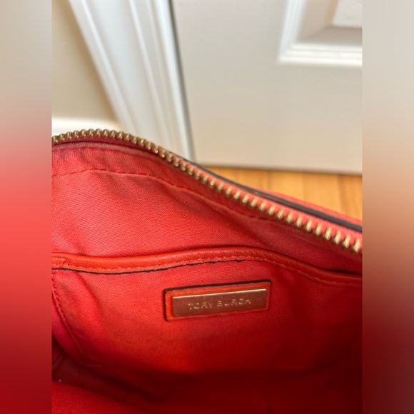Tory Burch Leather Logo Shoulder/crossbody purse  color: Orange - Picture 7 of 9